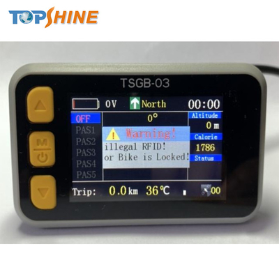 Μίνι αδιάβροχη πολύχρωμη συσκευή παρακολούθησης GPS Ebike LCD οθόνη με ανίχνευση θερμοκρασίας